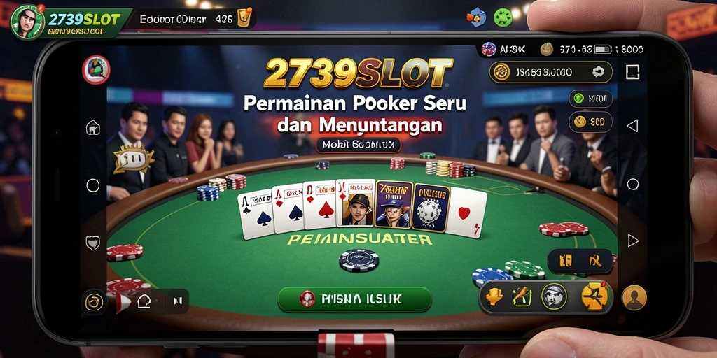 Screenshot utama 2739SLOT menunjukkan aksi seru di meja poker.