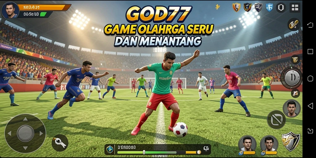 Tangkapan layar gameplay GOD77 dengan aksi olahraga yang mendebarkan.