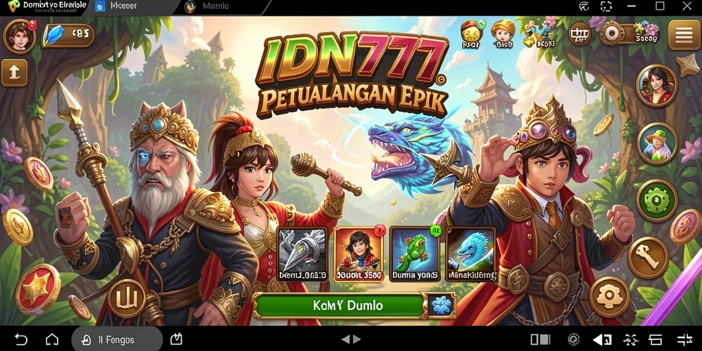 Tampilan layar permainan IDN777 yang mendebarkan dan penuh aksi.