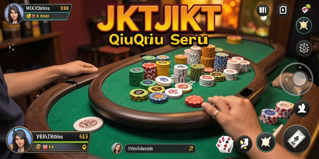 Tangkapan layar utama menampilkan aksi seru gameplay QiuQiu.
