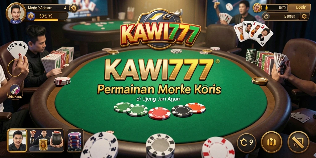 Tampilan gameplay KAWI777 yang menarik dan interaktif saat bermain Poker.
