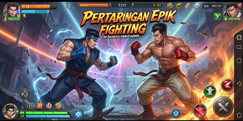 Gameplay NA777 yang menegangkan dan penuh aksi dalam pertarungan Fighting.
