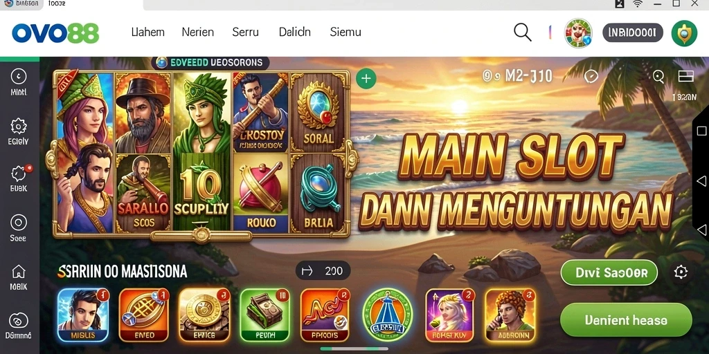 Tampilan gameplay OVO88 yang menarik dan penuh warna.