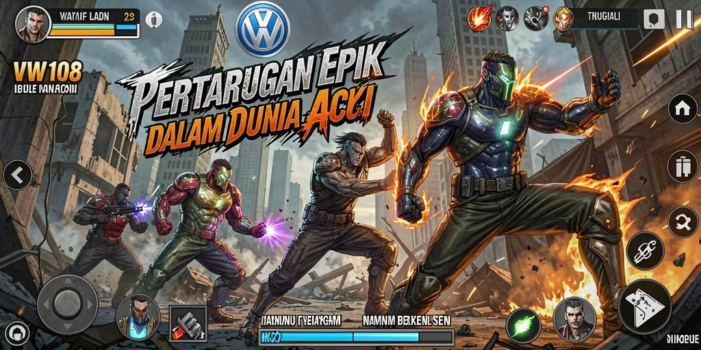Tampilan gameplay VW108 dengan aksi dinamis dan grafis yang menakjubkan.
